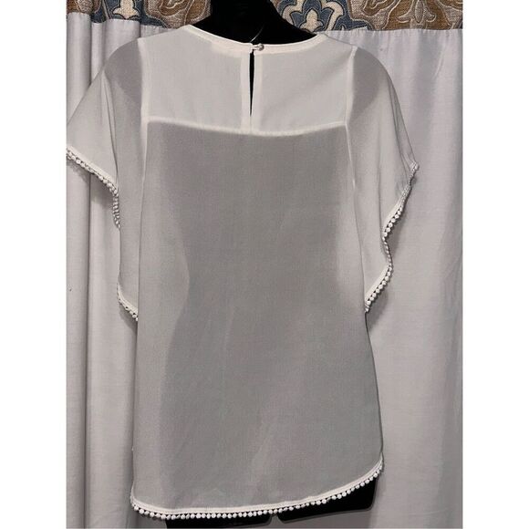 Beautiful  UNIQUE Anthropologie Meadow Rue Anele Crochet Top blouse size small G - Picture 4 of 8